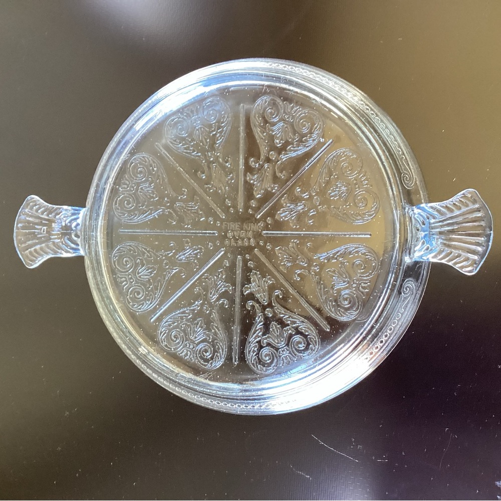 Vintage Philbe Sapphire Blue Fire King Glass Trivet / Hot Plate